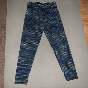 JUSTICE ATHLETIC BLUE SHINY LEGGINGS